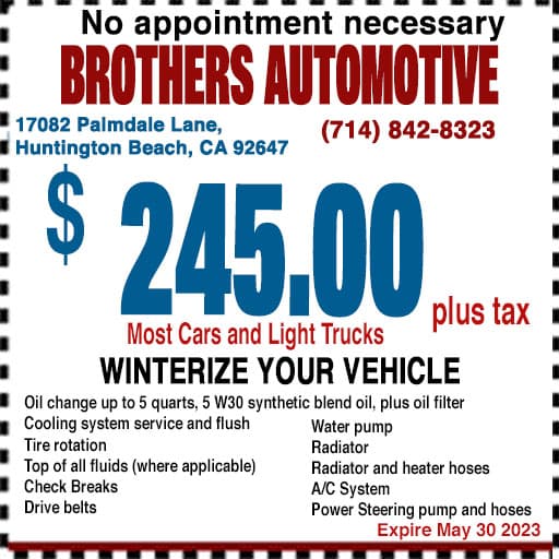 Brothers Automotive Coupon Huntington Beach